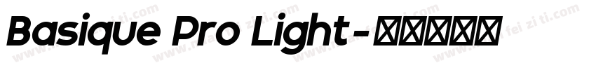 Basique Pro Light字体转换